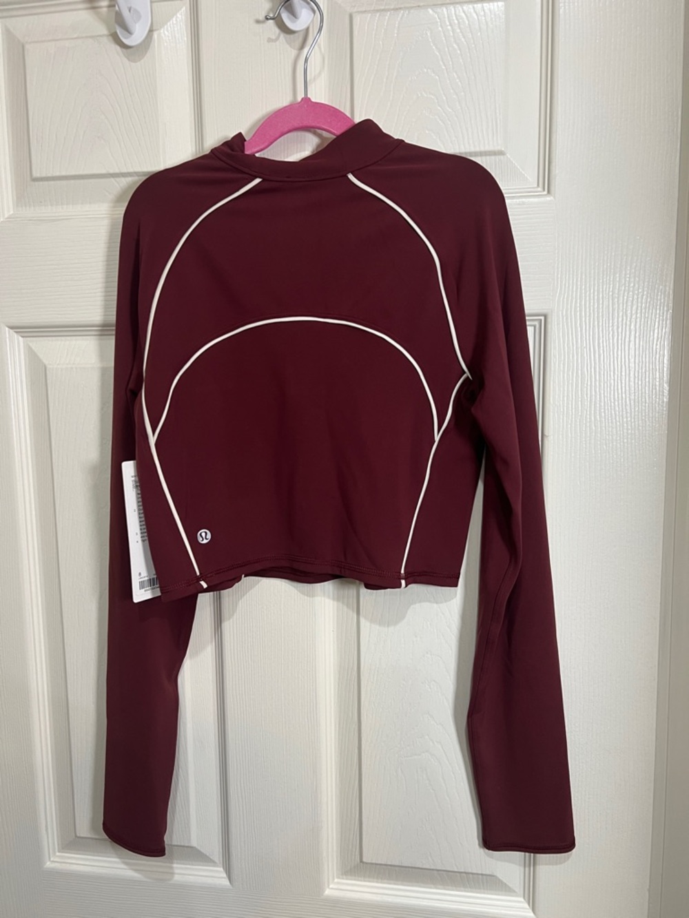 25. Lululemon NWT size 8 wunder train crop long sleeve half zip - Picture 6 of 6